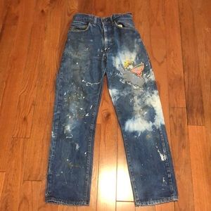 Vintage Levi’s jeans with paint design